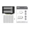 Icy Dock ExpressSlot Elite Schnittstellenkarte MB842MP-B — PCIe Hot-Swap-Adapter für 2,5-Zoll-Laufwerksschächte, schwarz/silber