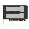 Icy Dock ExpressSlot Elite Schnittstellenkarte MB842MP-B — PCIe Hot-Swap-Adapter für 2,5-Zoll-Laufwerksschächte, schwarz/silber