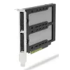 Icy Dock ExpressSlot Elite Schnittstellenkarte MB842MP-B — PCIe Hot-Swap-Adapter für 2,5-Zoll-Laufwerksschächte, schwarz/silber