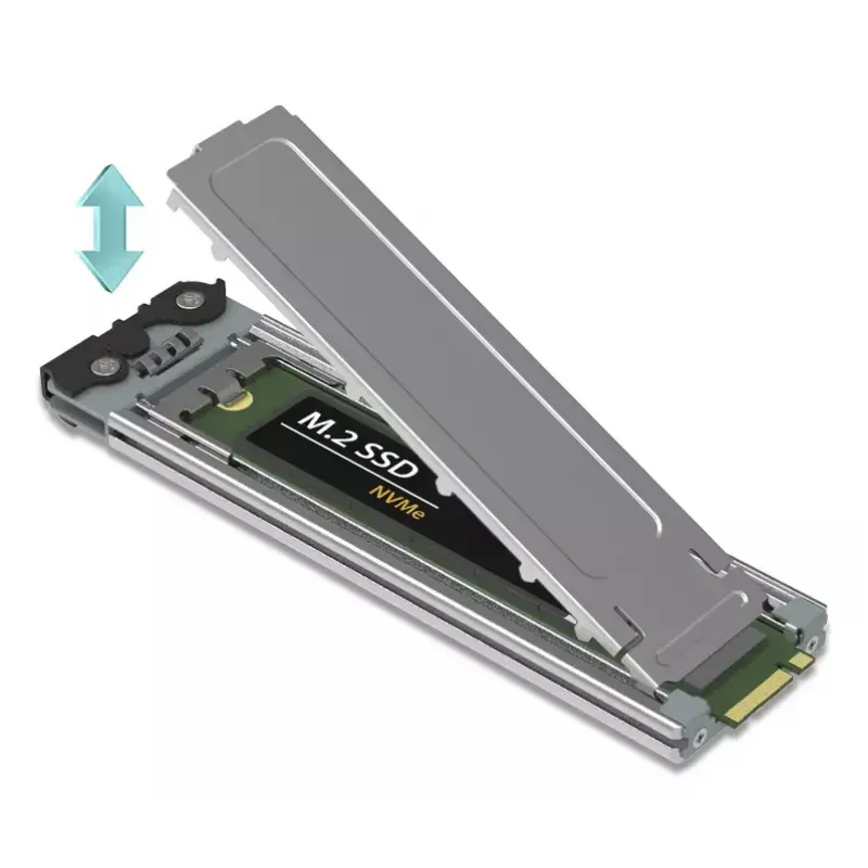 Icy Dock ExpressSlot Elite Schnittstellenkarte MB842MP-B — PCIe Hot-Swap-Adapter für 2,5-Zoll-Laufwerksschächte, schwarz/silber