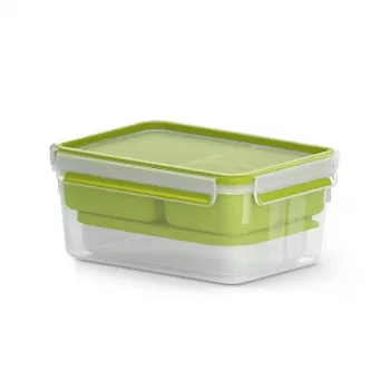 EMSA CLIP & GO XL Lunchbox 2.3 L Grün, Transparent 1 Stück