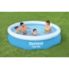 Bestway Fast Set Rund Aufblasbarer Pool-Set 3,05 m x 66 cm, 3200 L, Aufblasbarer Pool, Kind & Erwachsener, Blau, Weiß, 9,26 kg
