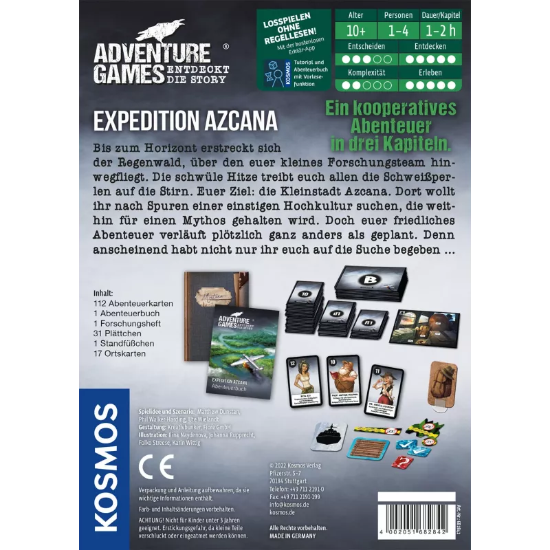 Kosmos Adventure Games - Expedition Azcana Brettspiel Reisen/Abenteuer