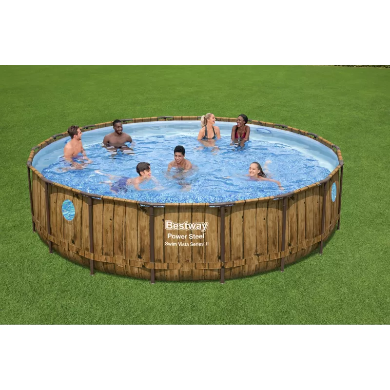 Bestway 56977 Aufstellpool Stahlrahmenpool Rund 23062 L Braun