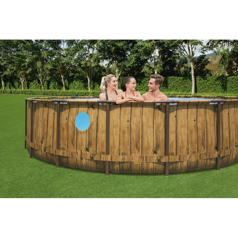 Bestway 56977 Aufstellpool Stahlrahmenpool Rund 23062 L Braun