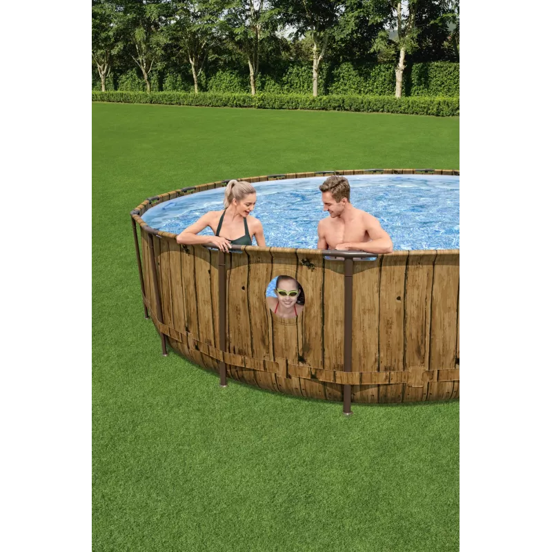 Bestway 56977 Aufstellpool Stahlrahmenpool Rund 23062 L Braun