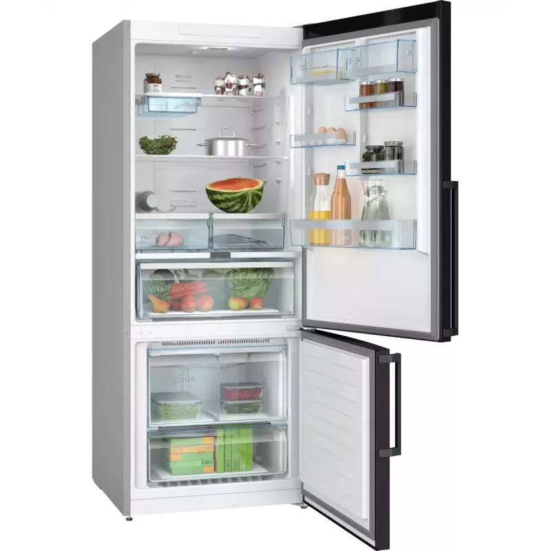 Bosch Serie 6 KGN76AXDR Kühl-Gefrierkombination, freistehend, 526 L, Schwarz
