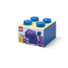 Aufbewahrungsbox Room Copenhagen LEGO Storage Brick 4 Top Lid Glitter — blau/transparent