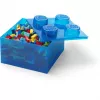 Aufbewahrungsbox Room Copenhagen LEGO Storage Brick 4 Top Lid Glitter — blau/transparent