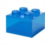 Aufbewahrungsbox Room Copenhagen LEGO Storage Brick 4 Top Lid Glitter — blau/transparent