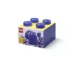 Aufbewahrungsbox Room Copenhagen LEGO Storage Brick 4 Top Lid Glitter — lila/transparent