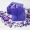 Aufbewahrungsbox Room Copenhagen LEGO Storage Brick 4 Top Lid Glitter — lila/transparent