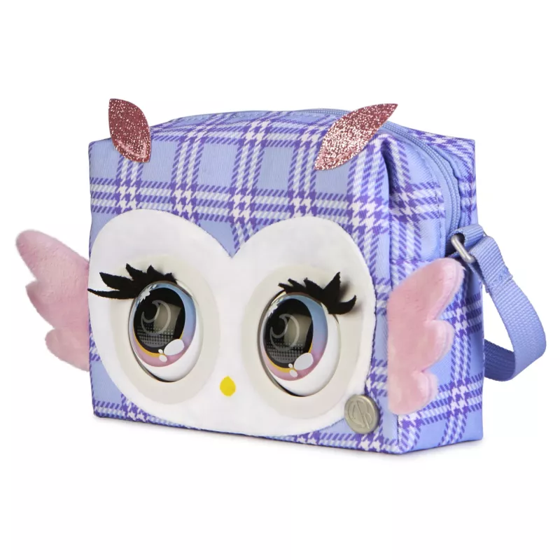 Purse Pets, Print Perfect Hoot Couture Owl, interaktives Spielzeug und Handtasche mit über 30 Geräuschen und Reaktionen, Spielzeug für Mädchen ab 5 Jahren