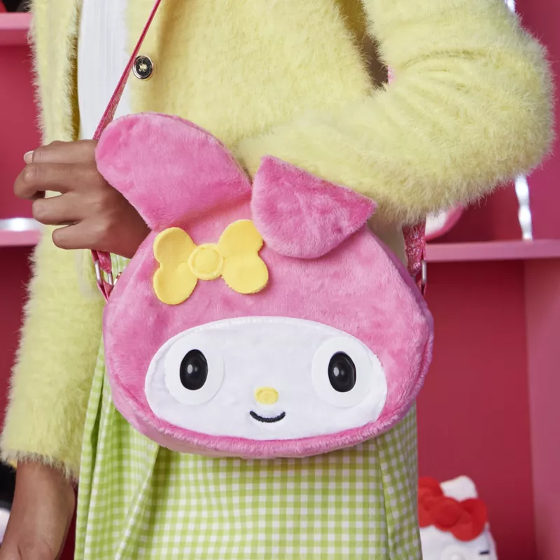 Purse Pets, Sanrio Hello Kitty and Friends, My Melody interaktives Spielzeug-Haustier und Handtasche mit über 30 Geräuschen und Reaktionen, Kinderspielzeug für Mädchen