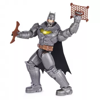 DC Comics , Battle Strike Batman 12-Zoll-Actionfigur, 5 Zubehörteile, 20+ Geräusche, Sammler-Kinderspielzeug für Jungen und Mädchen ab 3 Jahren