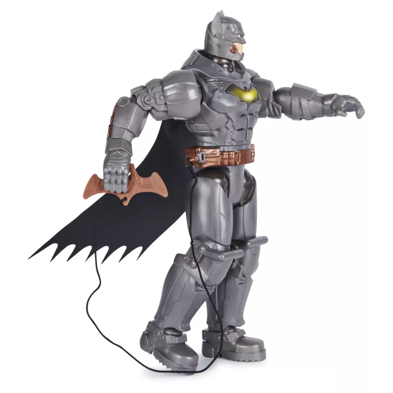 DC Comics , Battle Strike Batman 12-Zoll-Actionfigur, 5 Zubehörteile, 20+ Geräusche, Sammler-Kinderspielzeug für Jungen und Mädchen ab 3 Jahren