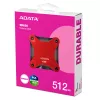 Externe SSD ADATA SD620 512 GB, USB 3.2 Gen 2 Micro-USB B, rot, Silikongehäuse