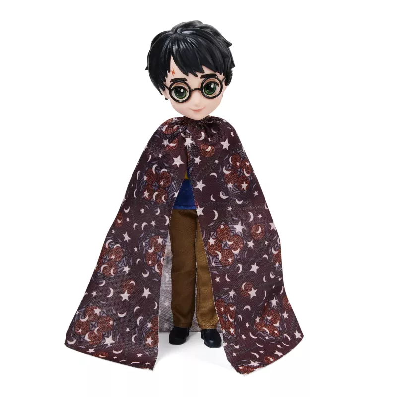 Wizarding World Harry Potter, 8-Zoll-Harry-Potter-Puppen-Geschenkset mit Tarnumhang und 5 Puppenzubehörteilen, Kinderspielzeug ab 6 Jahren