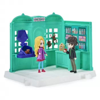 Wizarding World Harry Potter, Magical Minis Honeydukes Süßwarenladen mit 2 exklusiven Figuren und 5 Zubehörteilen, Kinderspielzeug ab 6 Jahren