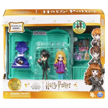 Wizarding World Harry Potter, Magical Minis Honeydukes Süßwarenladen mit 2 exklusiven Figuren und 5 Zubehörteilen, Kinderspielzeug ab 6 Jahren