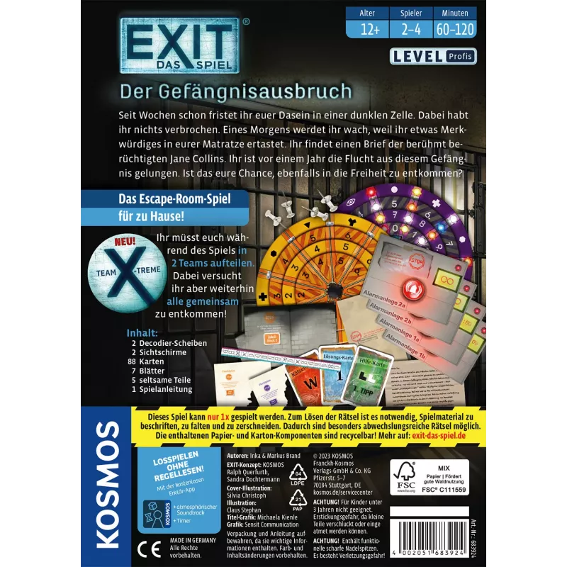 Kosmos 44138948 Brettspiel Escape