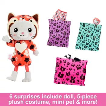 Modepuppe MATTEL Barbie Cutie Reveal Puppe — 139 mm, Kunststoff & Stoff, ab 3 Jahren