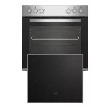Beko BBUC12020X Kochgeräte-Set Glaskeramikkochfeld Elektrisch