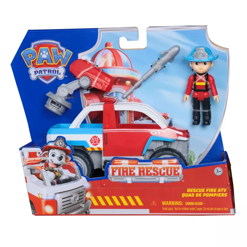 Spielzeug-Fahrzeug Spin Master Paw Patrol Feuerwehr Ryders Rettungsfahrzeug mit Drohnenwerfer und Ryder-Figur
