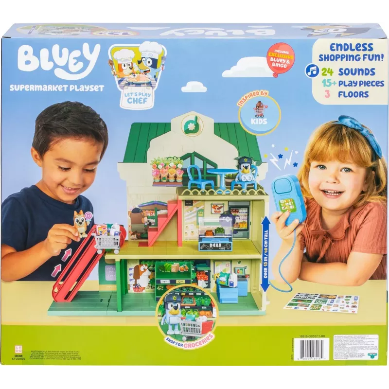 Spielset Polesie MS18918 – Bluey-Themen-Einkaufsset, mit Sound, AAA-Batterie, ab 3 Jahren