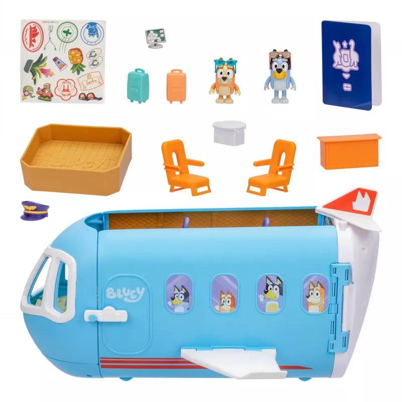 Flughafen & Flugzeug Moose Toys Bluey 3-in-1-Flugzeug-Spielset Mehrfarbig