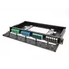 DeLOCK 19 Zoll Glasfaser-HD-Patchpanel 1U Schwarz Metall Rack-Montage
