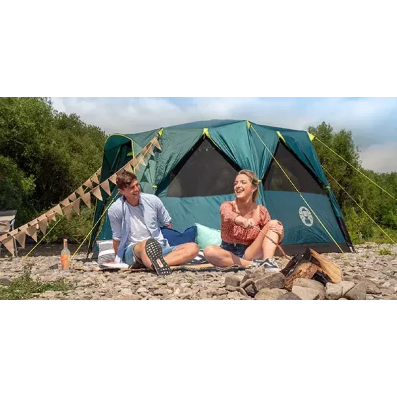 Tent Coleman Octagon Grün Gelb