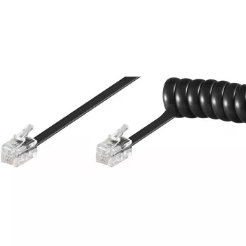 Spiralkabel Goobay Telefonhörer 4m RJ-10 RJ-10