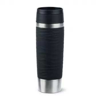EMSA Travel Mug Waves Grande 500 ml Schwarz, Edelstahl