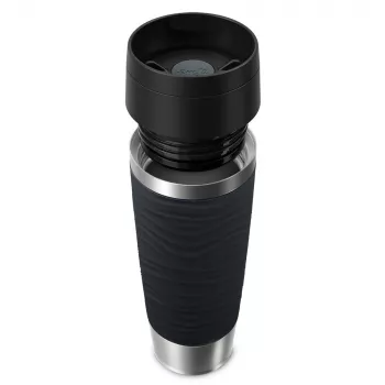 EMSA Travel Mug Waves Grande 500 ml Schwarz, Edelstahl