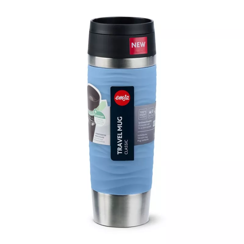 EMSA Travel Mug Waves Grande 500 ml Blau, Edelstahl