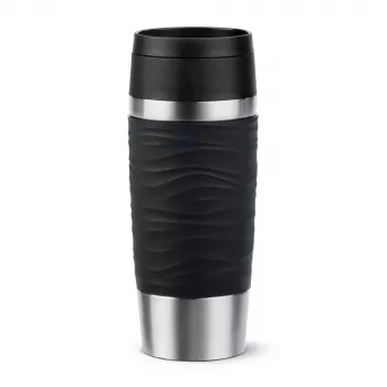 EMSA Travel Mug Waves 360 ml schwarz Edelstahl Reisebecher
