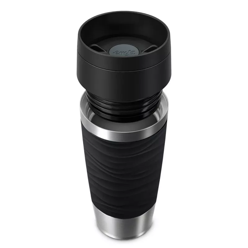 EMSA Travel Mug Waves 360 ml schwarz Edelstahl Reisebecher