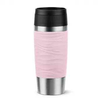 EMSA Travel Mug Waves 360 ml pink Edelstahl-Reisebecher