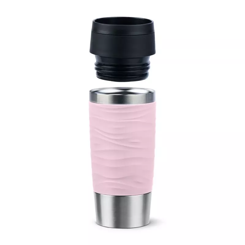 EMSA Travel Mug Waves 360 ml pink Edelstahl-Reisebecher