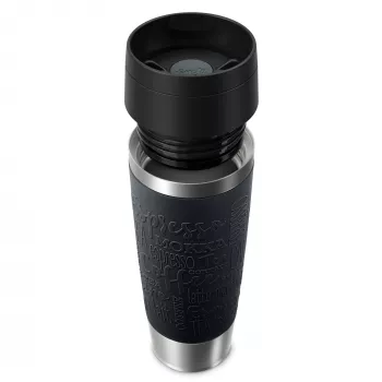 EMSA Travel Mug Classic N2022000 Reisebecher 500 ml Schwarz, Edelstahl Edelstahl