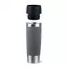 Reisebecher EMSA Classic Grande 500 ml — Grau Edelstahl, Silikonabdeckung, Polypropylendeckel, Ø 8,3 cm × 240 mm
