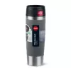 Reisebecher EMSA Classic Grande 500 ml — Grau Edelstahl, Silikonabdeckung, Polypropylendeckel, Ø 8,3 cm × 240 mm