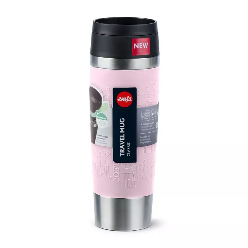 EMSA Travel Mug Classic Grande 500 ml Pink, Edelstahl