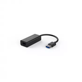 Kensington UA0000E USB-A Ethernet-Adapter – Schwarz, Kabelgebunden, USB, Ethernet, 5000 Mbit/s, Schwarz