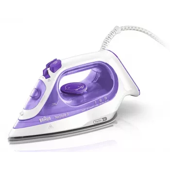 Braun TexStyle 3 SI3042VI Dampfbügeleisen Keramiksohle 2350 W Lila, Silber, Weiß