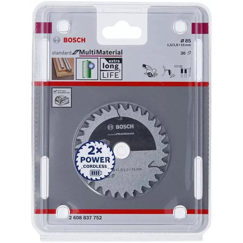 Bosch ‎2608837752 Kreissägeblatt 8,5 cm 1 Stück