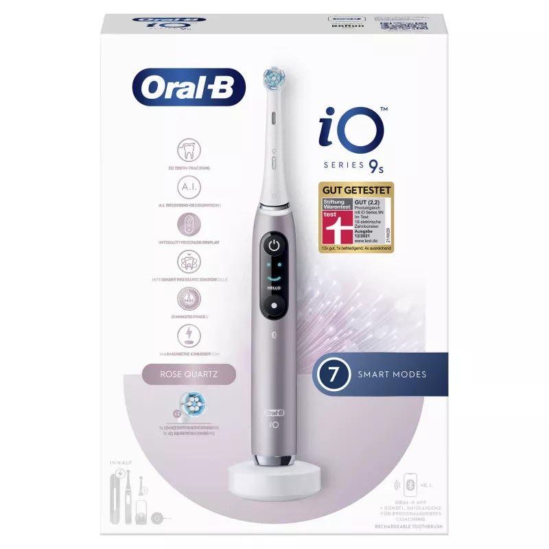Oral-B iO Series 9n Rotations-Schwing-Zahnbürste für Erwachsene Rose