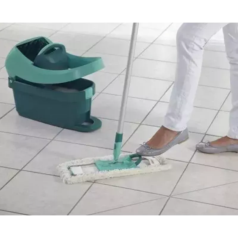 Wischsystem-Eimer Leifheit 55076 — ergonomische Presse, großes Fassungsvermögen, grün
