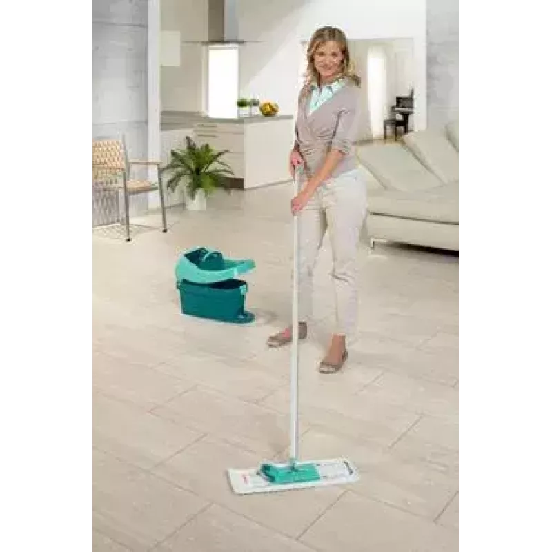 Wischsystem-Eimer Leifheit 55076 — ergonomische Presse, großes Fassungsvermögen, grün